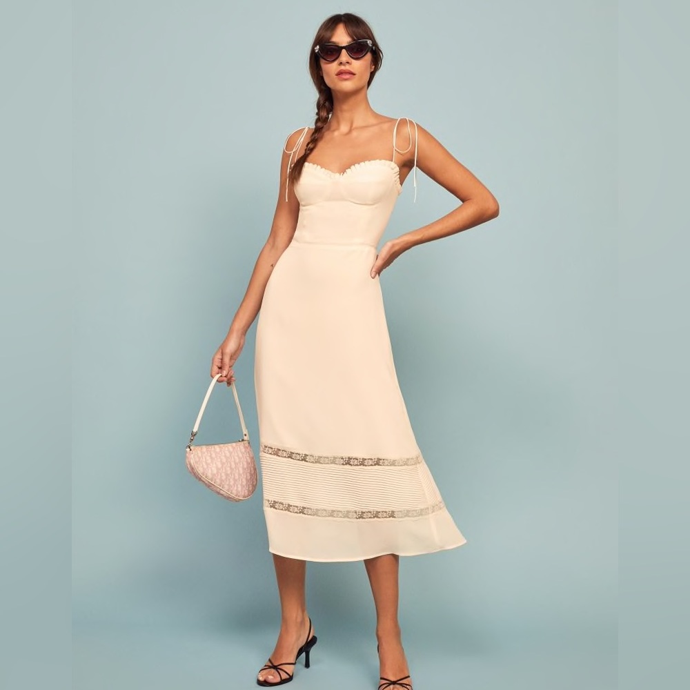 Reformation Ronan Dress NWT - ivory - size 2